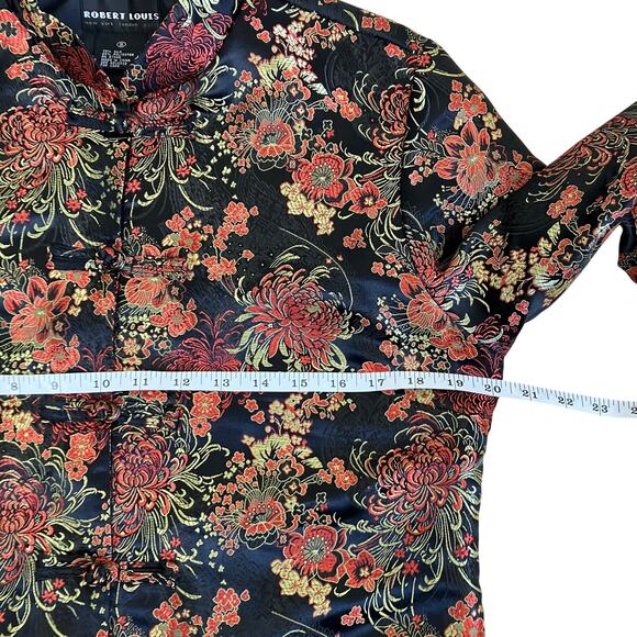 Robert Louis Vtg Oriental Traditional Asian Style Silk Blend Jacket Cheongsam - Picture 15 of 16